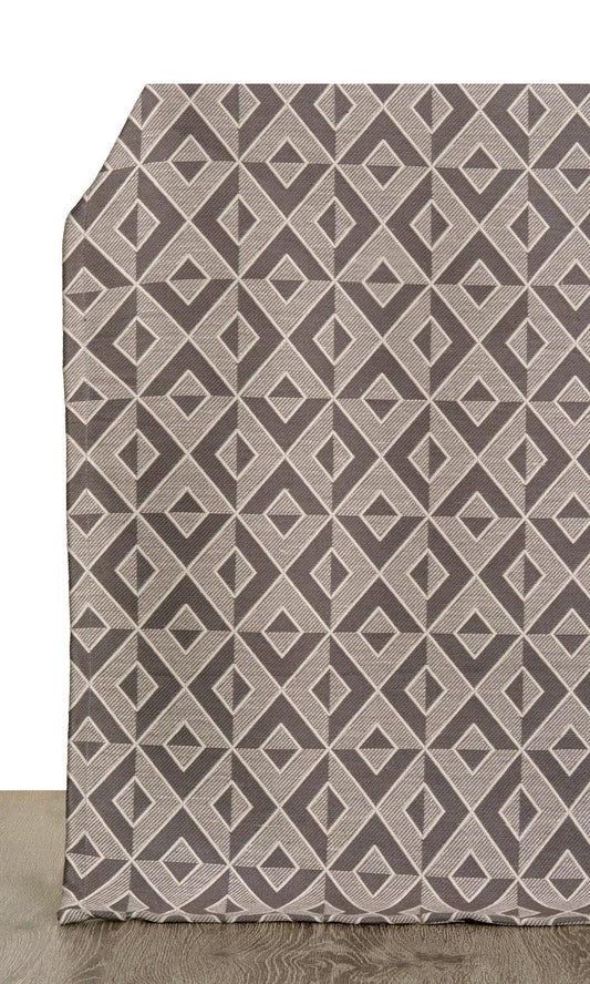 Geometric Home Decor Fabric Sample (Charcoal Grey)