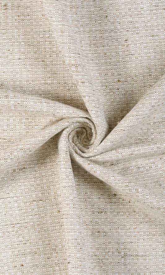 Textured Poly-Cotton Window Curtains (Beige/ Cream)