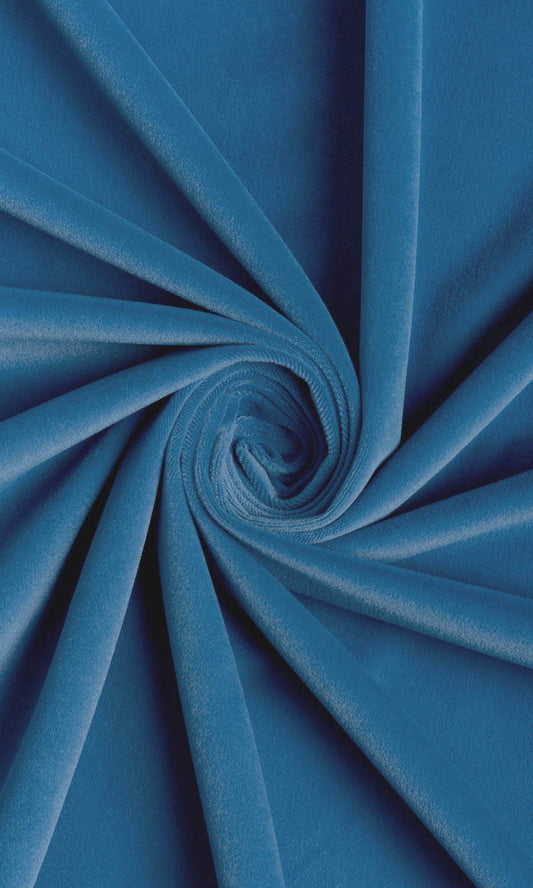 Velvet Home Decor Fabric By the Yard (Royal Blue)